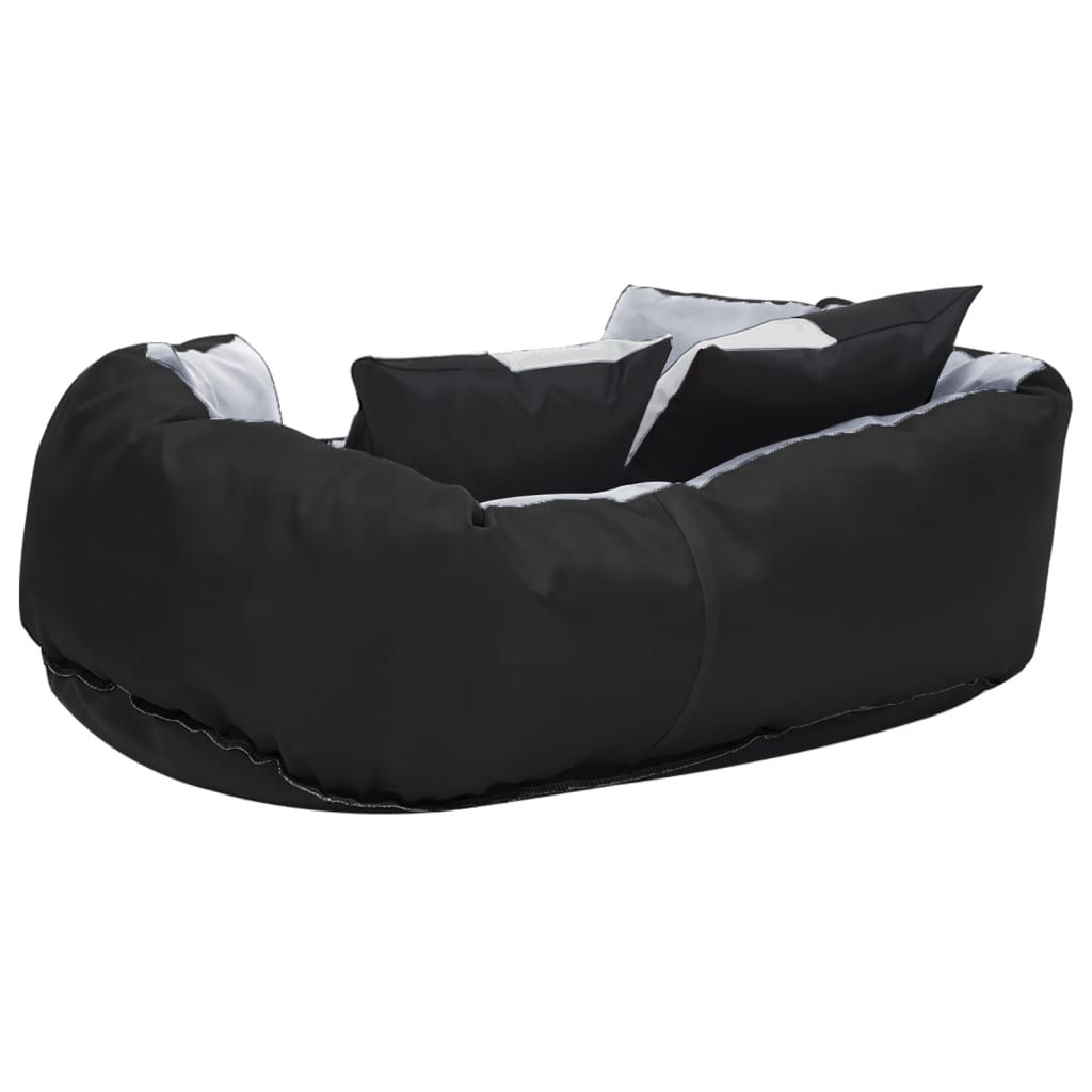 Hondenkussen omkeerbaar en wasbaar 65x50x20 cm grijs en zwart is nu te koop bij PeponiXL, paradijselijk wonen!