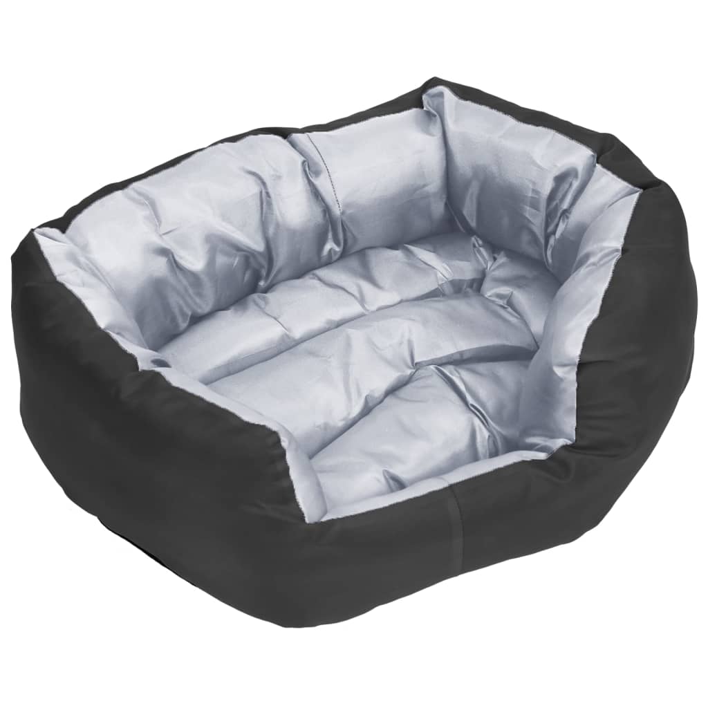 Hondenkussen omkeerbaar en wasbaar 65x50x20 cm grijs en zwart is nu te koop bij PeponiXL, paradijselijk wonen!