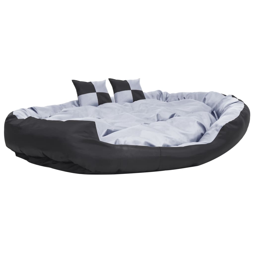 Hondenkussen omkeerbaar en wasbaar 150x120x25 cm grijs en zwart is nu te koop bij PeponiXL, paradijselijk wonen!
