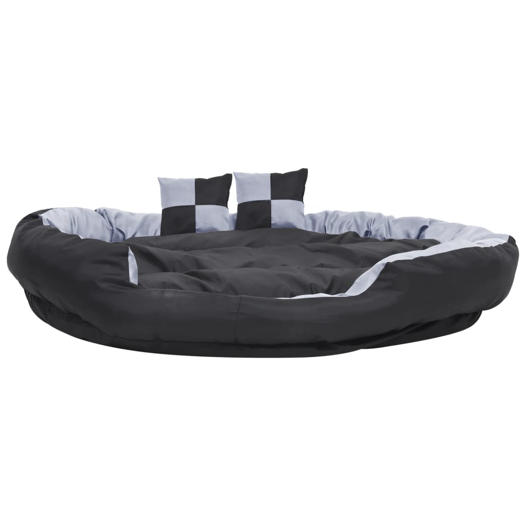 Hondenkussen omkeerbaar en wasbaar 150x120x25 cm grijs en zwart is nu te koop bij PeponiXL, paradijselijk wonen!