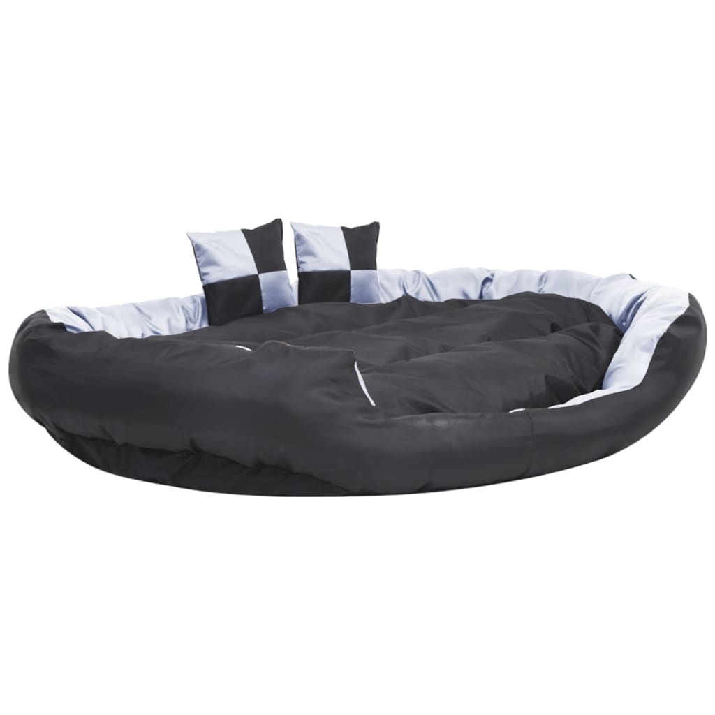 Hondenkussen omkeerbaar en wasbaar 150x120x25 cm grijs en zwart is nu te koop bij PeponiXL, paradijselijk wonen!