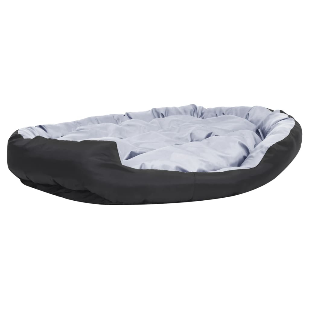 Hondenkussen omkeerbaar en wasbaar 150x120x25 cm grijs en zwart is nu te koop bij PeponiXL, paradijselijk wonen!
