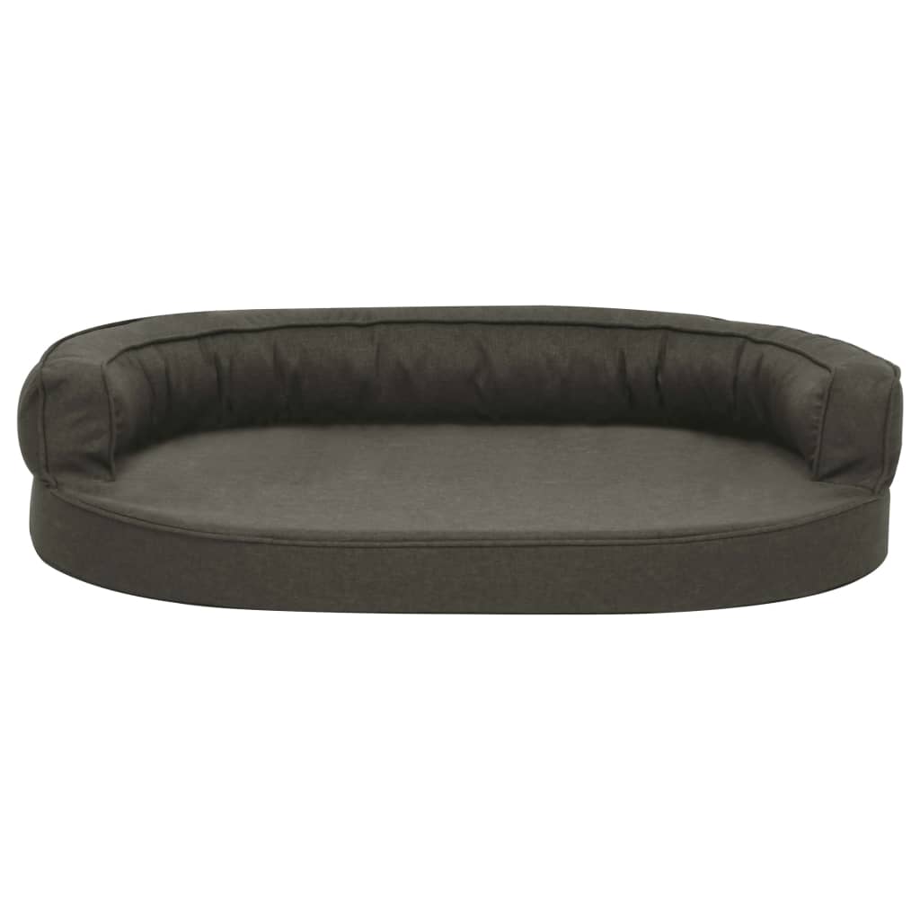 Hondenbed ergonomisch linnen-look 75x53 cm donkergrijs is nu te koop bij PeponiXL, paradijselijk wonen!