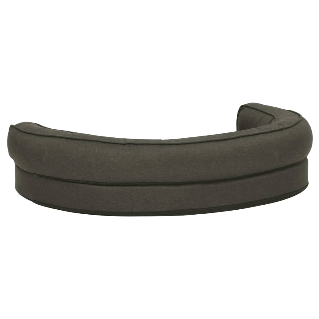 Hondenbed ergonomisch linnen-look 75x53 cm donkergrijs is nu te koop bij PeponiXL, paradijselijk wonen!