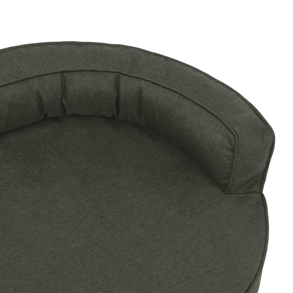 Hondenbed ergonomisch linnen-look 75x53 cm donkergrijs is nu te koop bij PeponiXL, paradijselijk wonen!