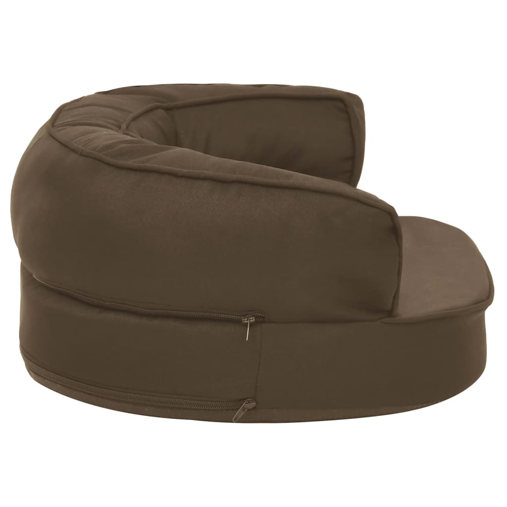 Hondenbed ergonomisch linnen-look 60x42 cm bruin is nu te koop bij PeponiXL, paradijselijk wonen!