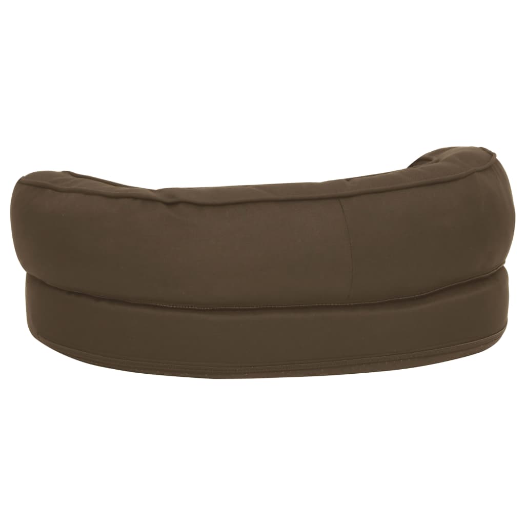 Hondenbed ergonomisch linnen-look 60x42 cm bruin is nu te koop bij PeponiXL, paradijselijk wonen!