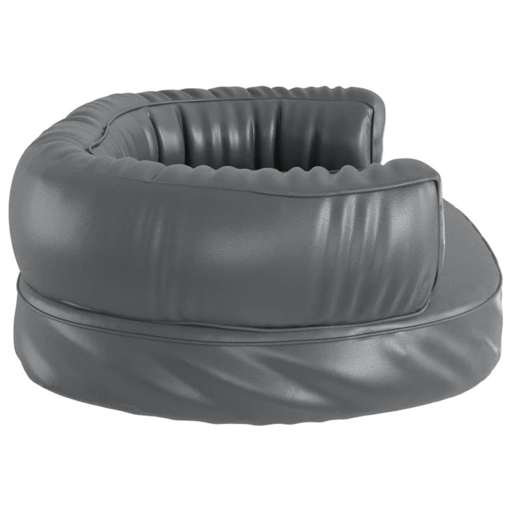 Hondenmand met ergonomisch schuim 60x42 cm kunstleer grijs is nu te koop bij PeponiXL, paradijselijk wonen!