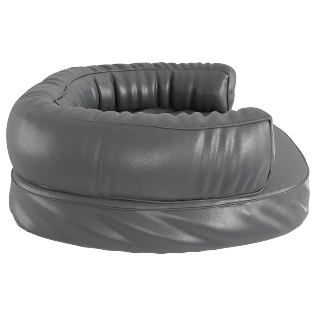 Hondenmand met ergonomisch schuim 75x53 cm kunstleer grijs is nu te koop bij PeponiXL, paradijselijk wonen!