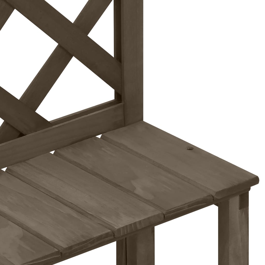 Plantenrek met latwerk 70x42x115 cm massief vurenhout grijs is nu te koop bij PeponiXL, paradijselijk wonen!