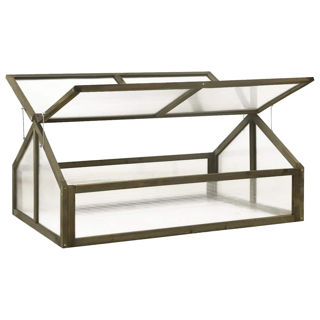 Broeikas 114x80x50 cm vurenhout grijs is nu te koop bij PeponiXL, paradijselijk wonen!