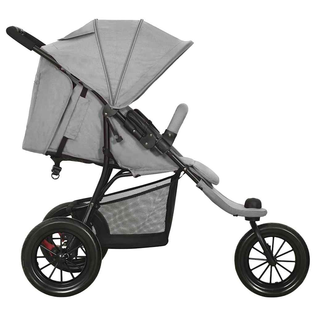 Kinderwagen staal lichtgrijs is nu te koop bij PeponiXL, paradijselijk wonen!