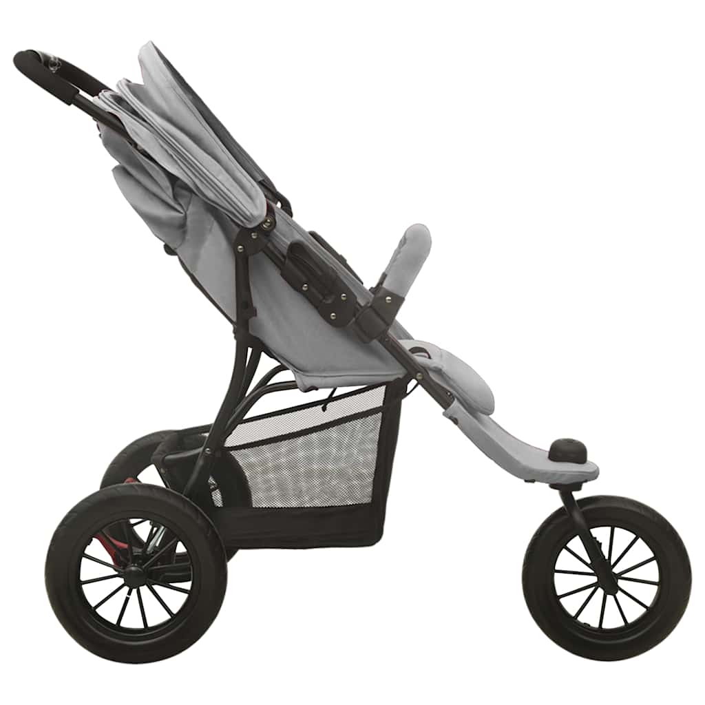 Kinderwagen staal lichtgrijs is nu te koop bij PeponiXL, paradijselijk wonen!