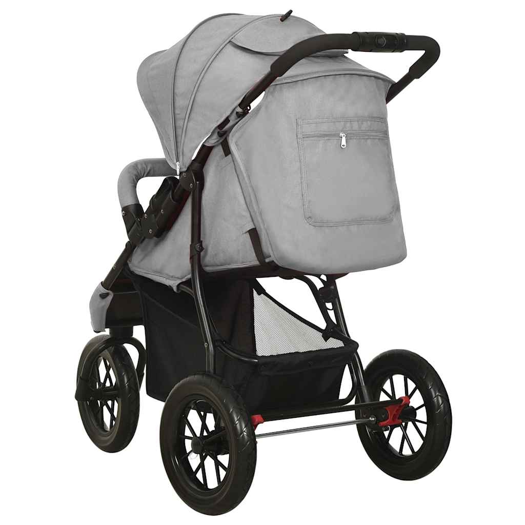 Kinderwagen staal lichtgrijs is nu te koop bij PeponiXL, paradijselijk wonen!