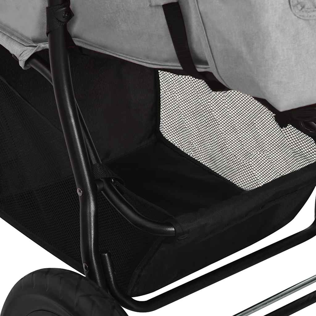 Kinderwagen staal lichtgrijs is nu te koop bij PeponiXL, paradijselijk wonen!