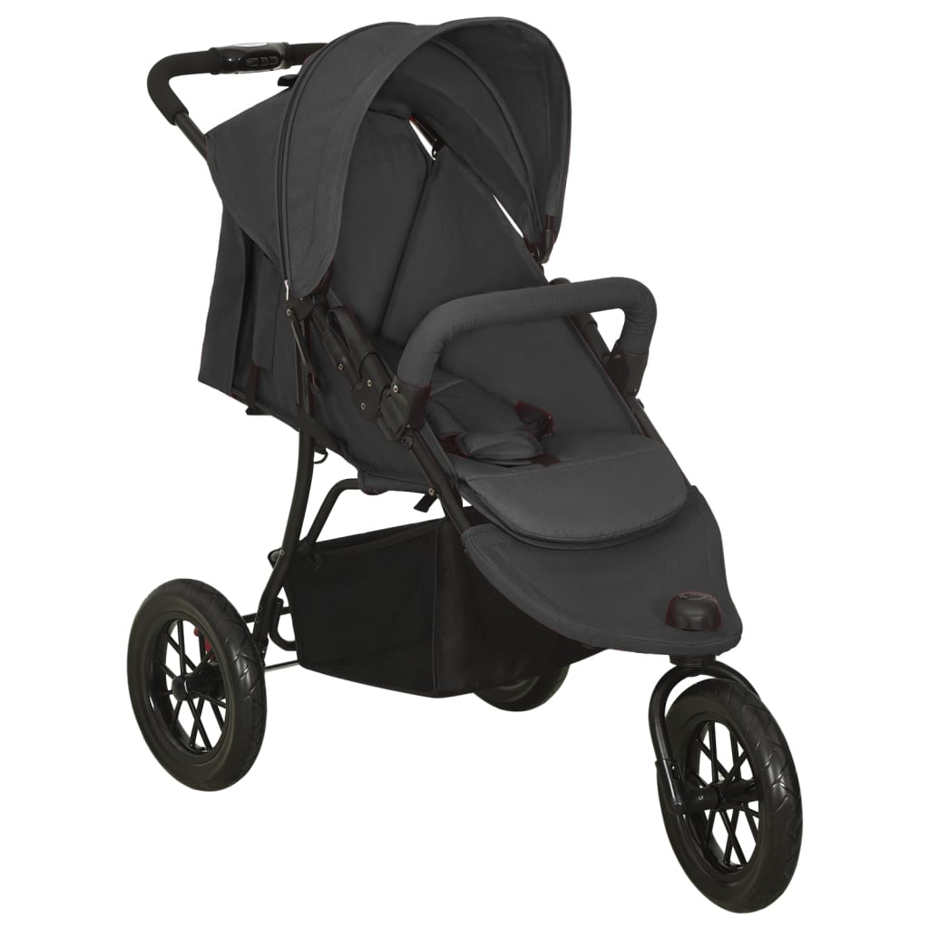 Kinderwagen staal antracietkleurig is nu te koop bij PeponiXL, paradijselijk wonen!