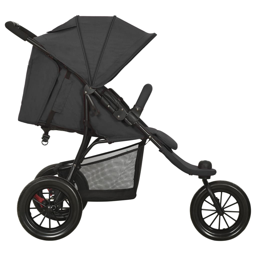 Kinderwagen staal antracietkleurig is nu te koop bij PeponiXL, paradijselijk wonen!