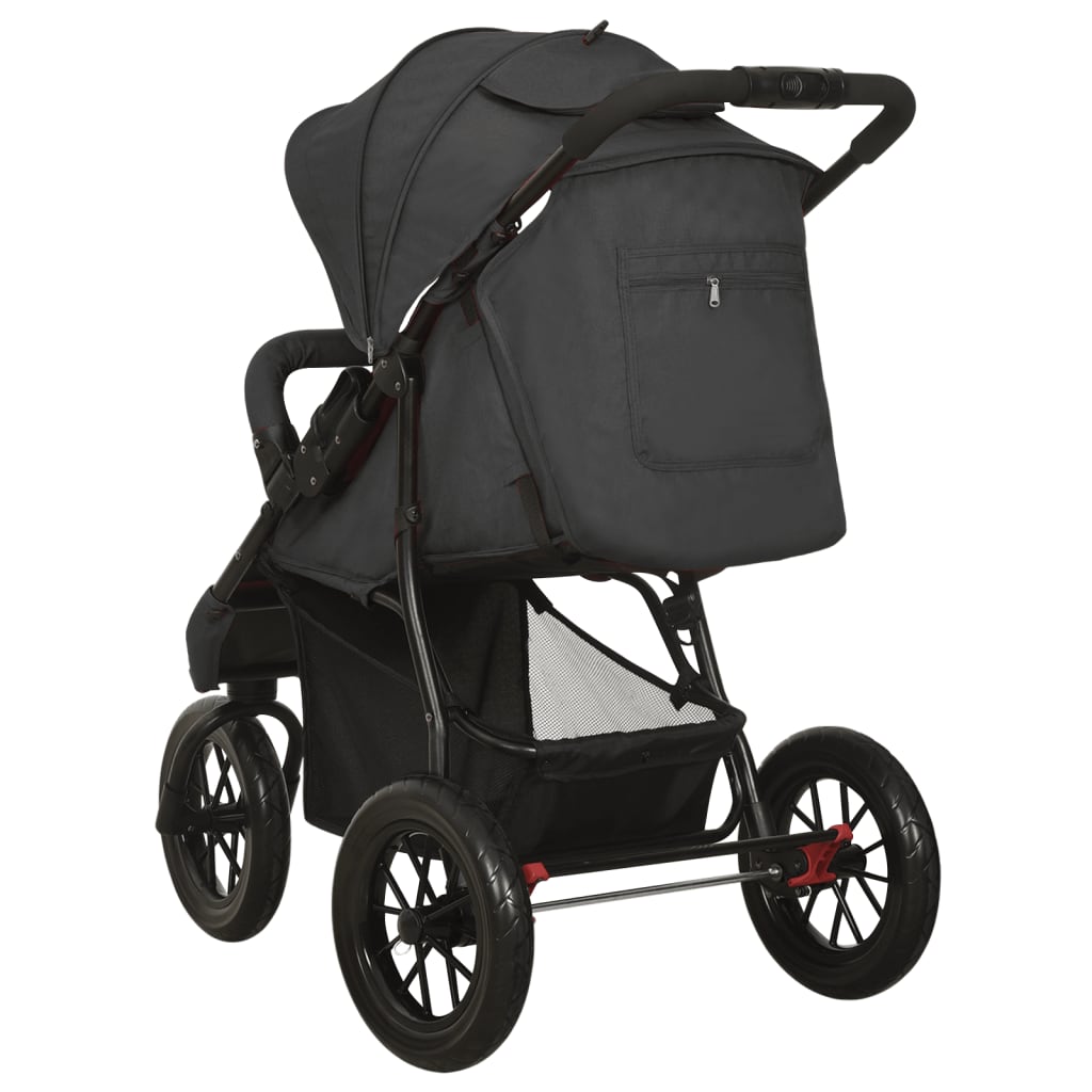 Kinderwagen staal antracietkleurig is nu te koop bij PeponiXL, paradijselijk wonen!