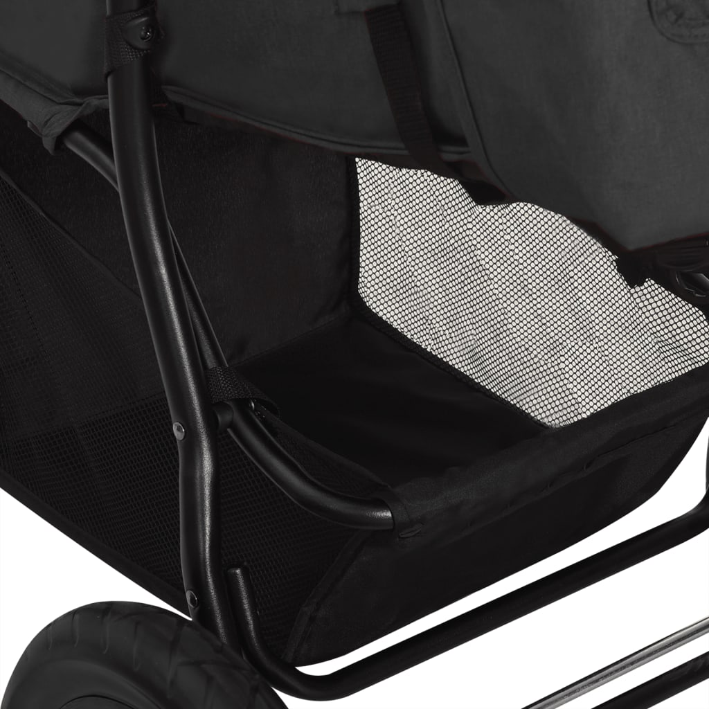 Kinderwagen staal antracietkleurig is nu te koop bij PeponiXL, paradijselijk wonen!