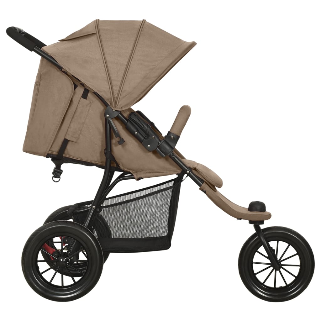 Kinderwagen staal taupe is nu te koop bij PeponiXL, paradijselijk wonen!