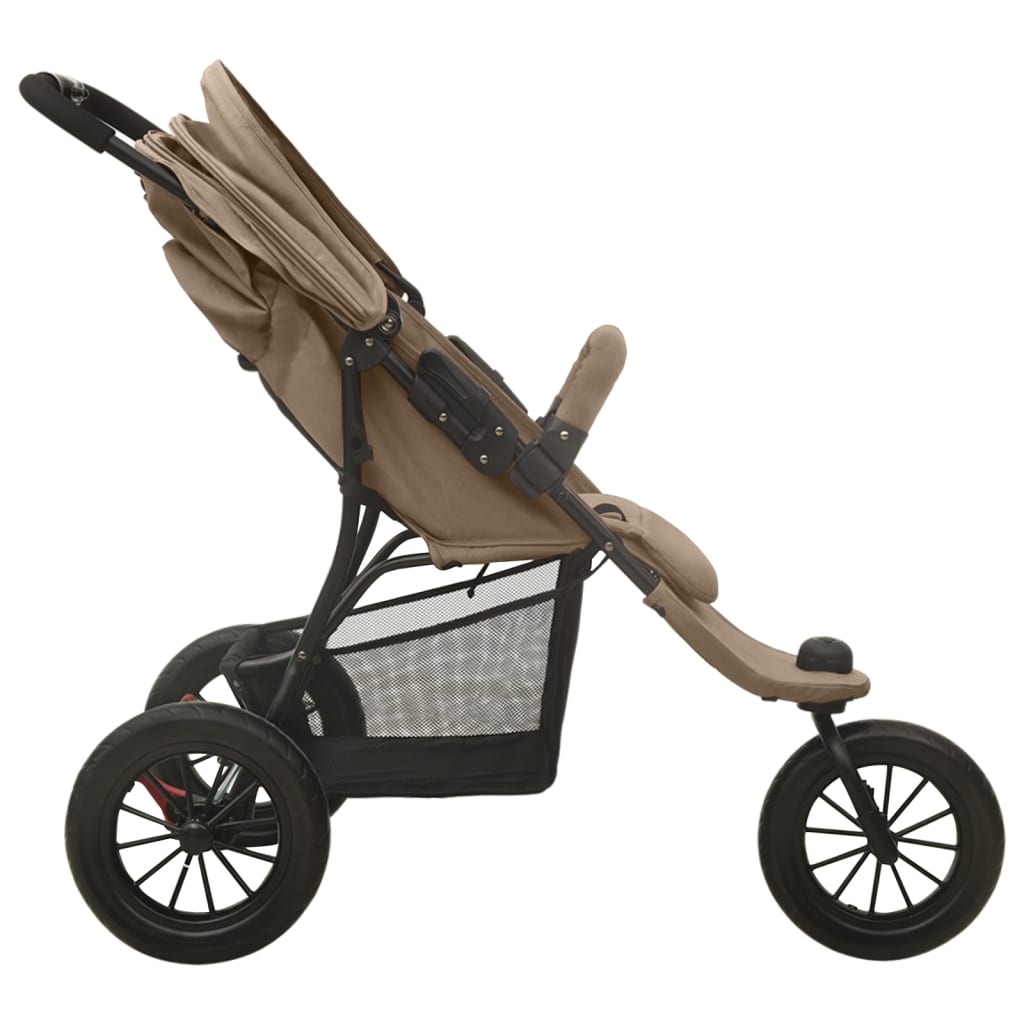 Kinderwagen staal taupe is nu te koop bij PeponiXL, paradijselijk wonen!