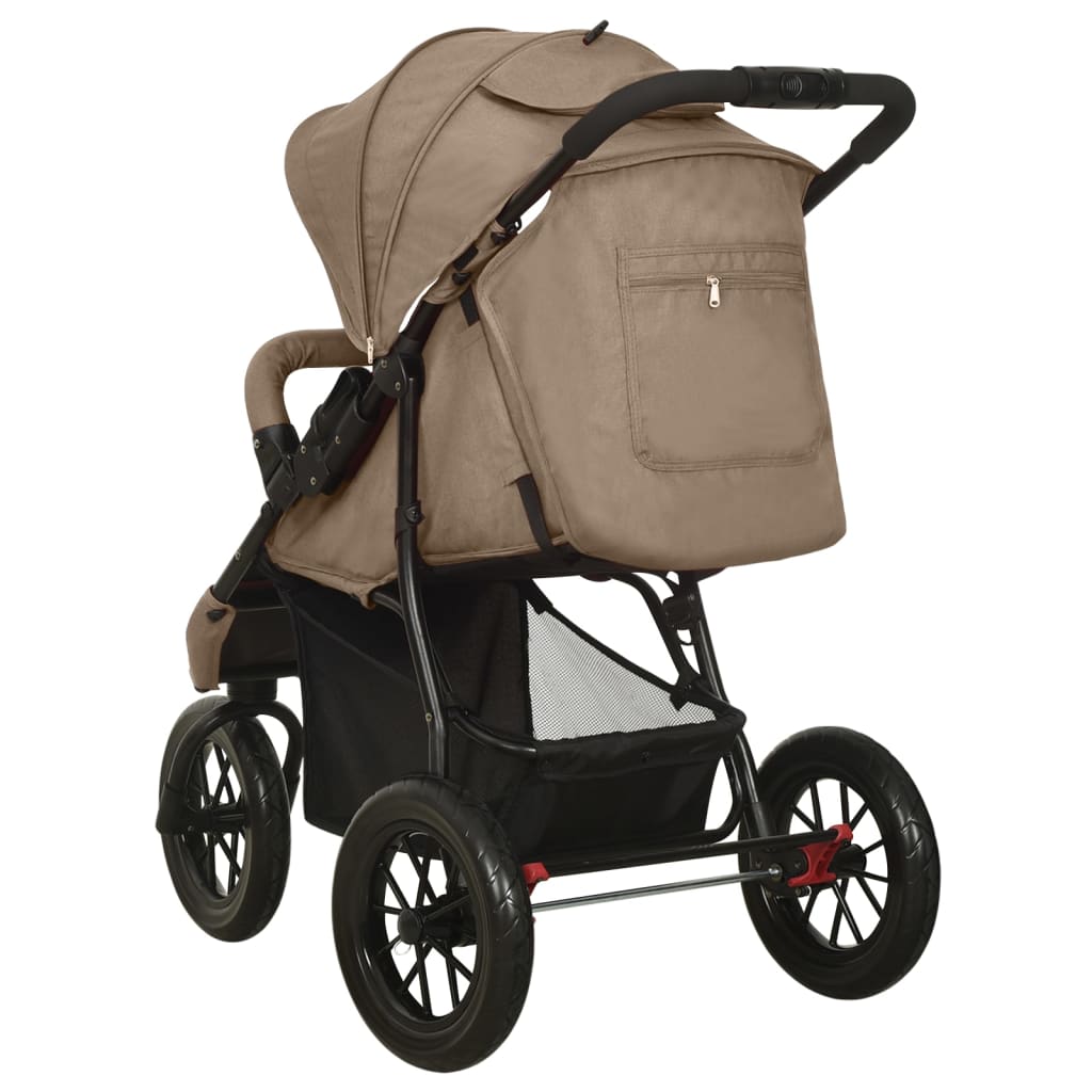 Kinderwagen staal taupe is nu te koop bij PeponiXL, paradijselijk wonen!