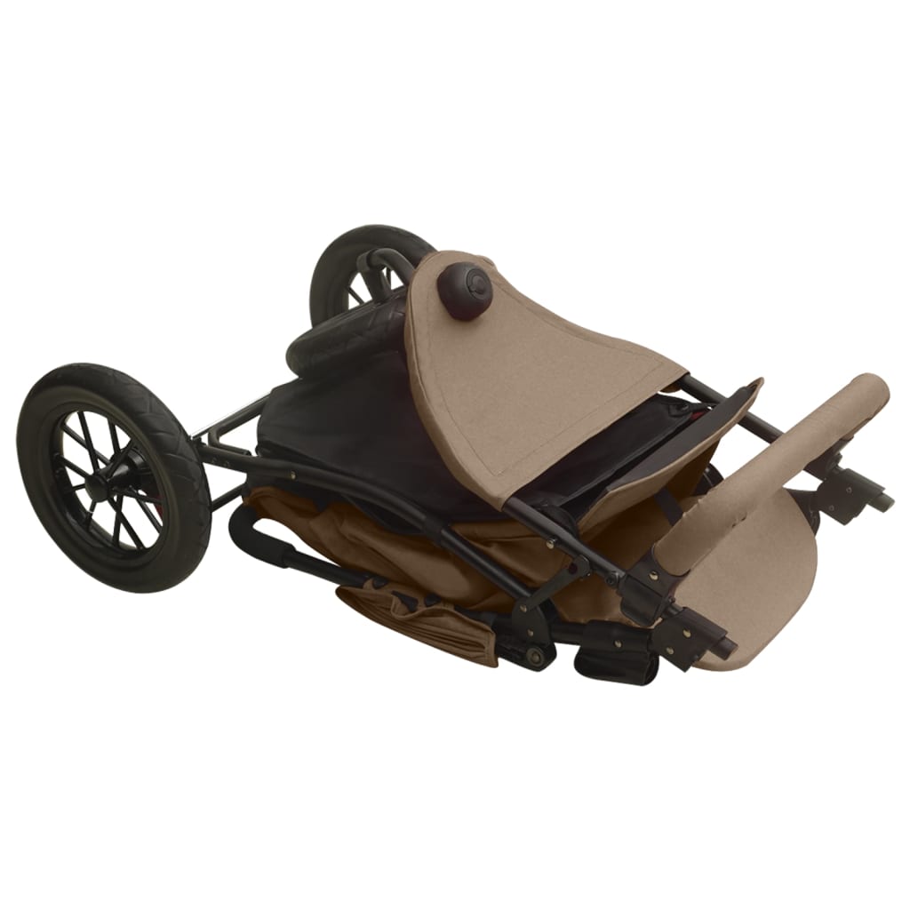 Kinderwagen staal taupe is nu te koop bij PeponiXL, paradijselijk wonen!