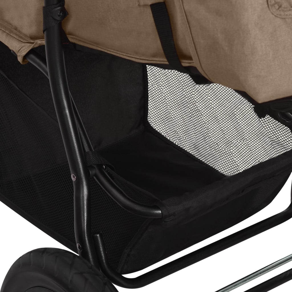 Kinderwagen staal taupe is nu te koop bij PeponiXL, paradijselijk wonen!