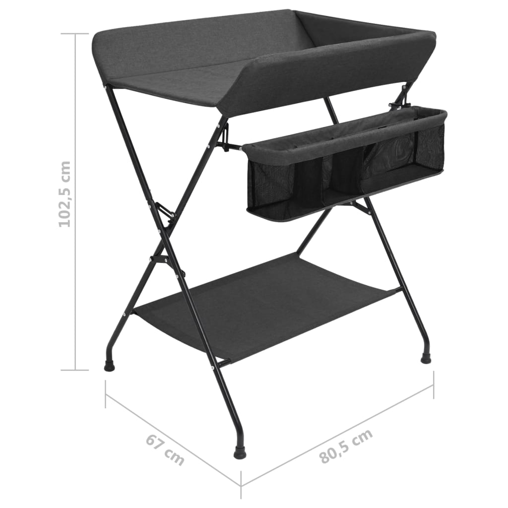 Verschoontafel ijzer antracietkleurig is nu te koop bij PeponiXL, paradijselijk wonen!
