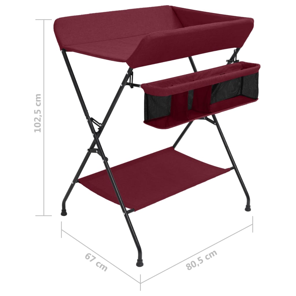 Verschoontafel ijzer rood is nu te koop bij PeponiXL, paradijselijk wonen!