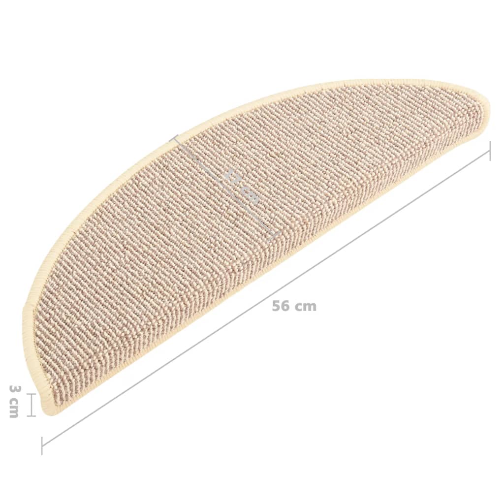 Trapmatten 15 st 56x17x3 cm Wit en Bruin Halfrond is nu te koop bij PeponiXL, paradijselijk wonen!
