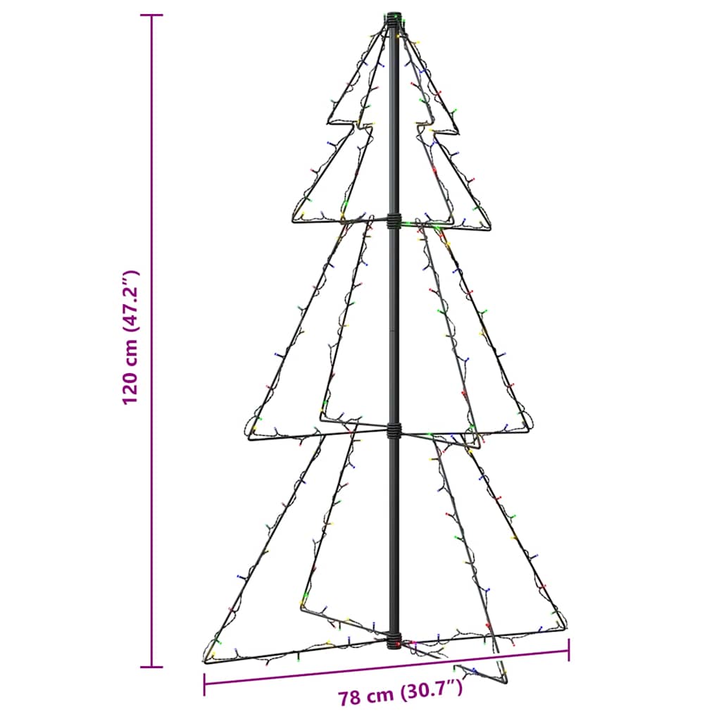 Kegelkerstboom 160 LED's binnen en buiten 78x120 cm is nu te koop bij PeponiXL, paradijselijk wonen!