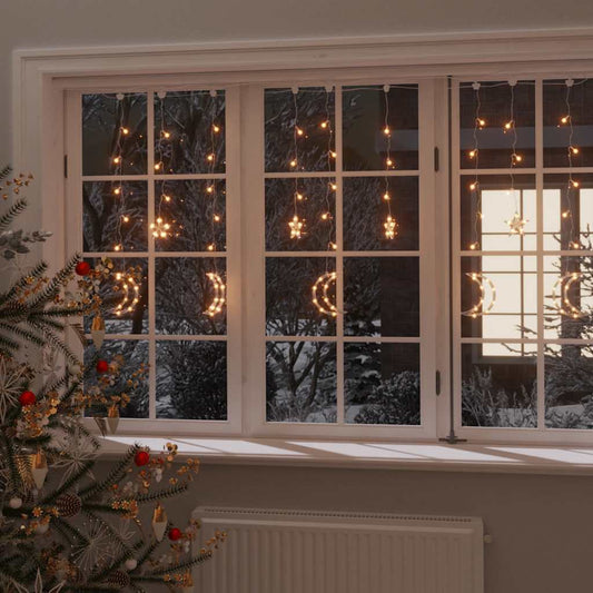Lichtslinger ster en maan afstandsbediening 138 LED's warmwit is nu te koop bij PeponiXL, paradijselijk wonen!