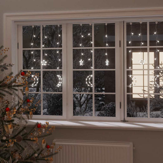 Lichtslinger ster en maan afstandsbediening 138 LED's koudwit is nu te koop bij PeponiXL, paradijselijk wonen!