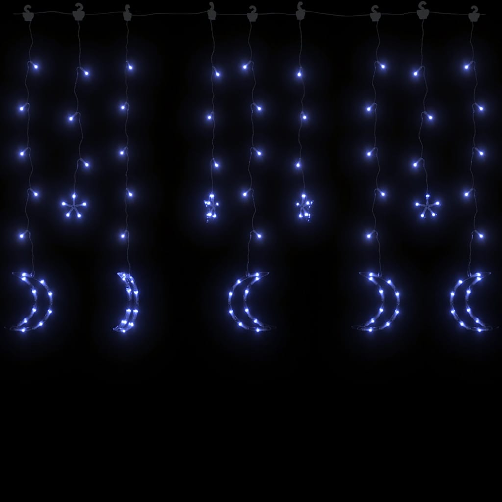 Lichtslinger ster en maan afstandsbediening 138 LED's blauw is nu te koop bij PeponiXL, paradijselijk wonen!