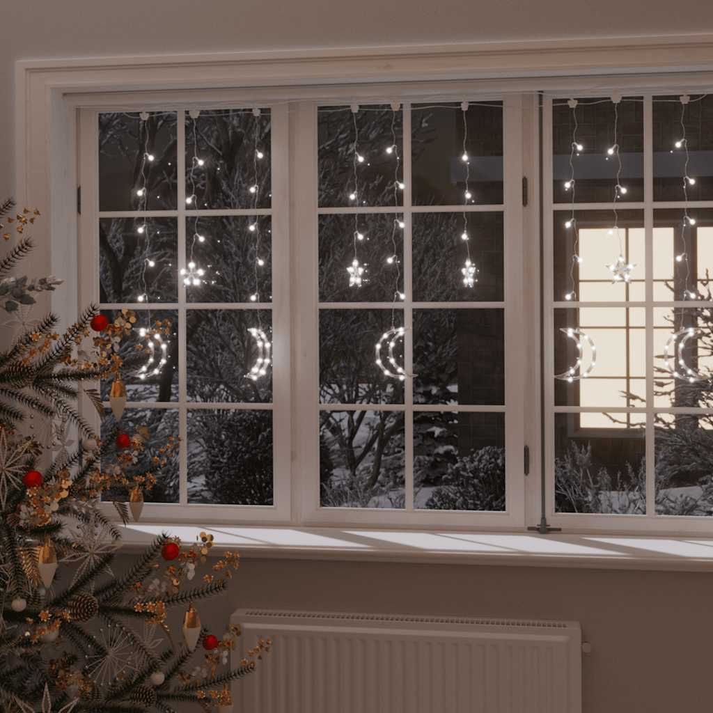 Lichtslinger ster en maan afstandsbediening 345 LED's koudwit is nu te koop bij PeponiXL, paradijselijk wonen!