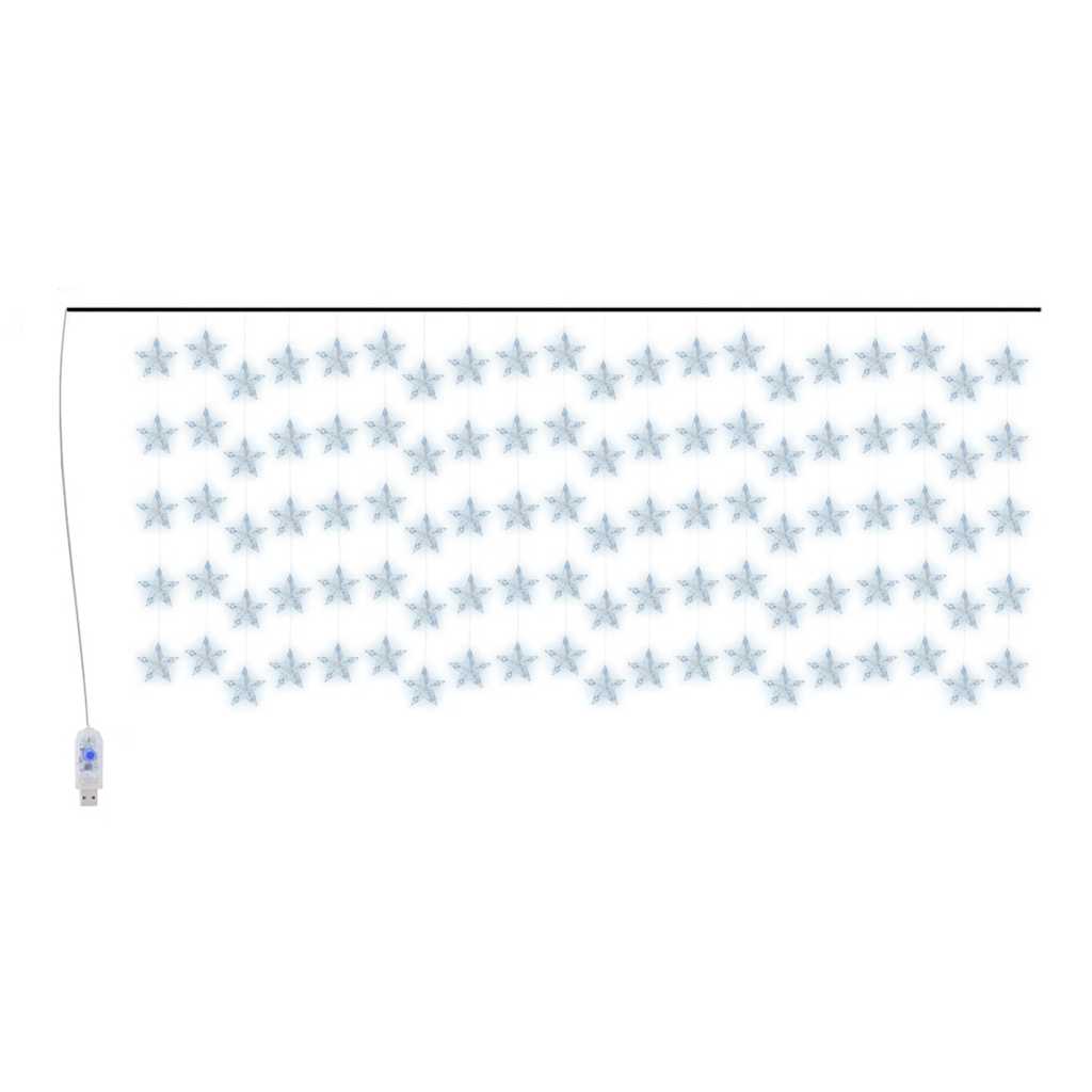 Lichtsnoergordijn sterren met 500 LED's en 8 functies blauw is nu te koop bij PeponiXL, paradijselijk wonen!