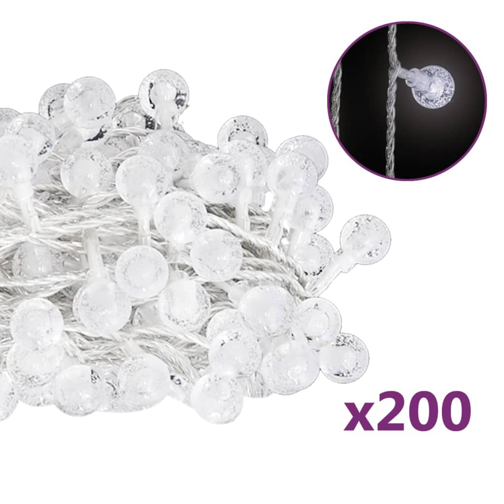 Lichtsnoer met 200 LED's 8 functies koudwit 20 m is nu te koop bij PeponiXL, paradijselijk wonen!