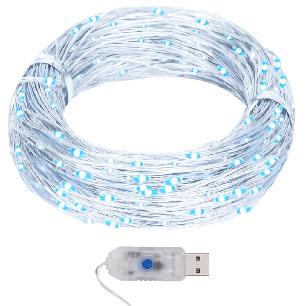 Lichtsnoer met 400 microLED's koudwit 8 functies 40 m is nu te koop bij PeponiXL, paradijselijk wonen!