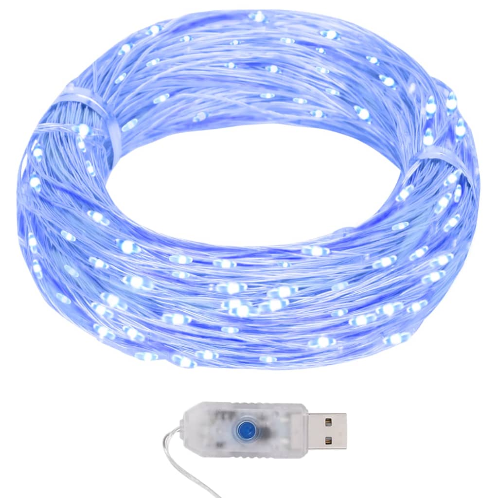 Lichtsnoer met 400 microLED's blauw 8 functies 40 m is nu te koop bij PeponiXL, paradijselijk wonen!