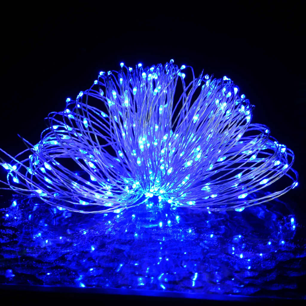 Lichtsnoer met 400 microLED's blauw 8 functies 40 m is nu te koop bij PeponiXL, paradijselijk wonen!