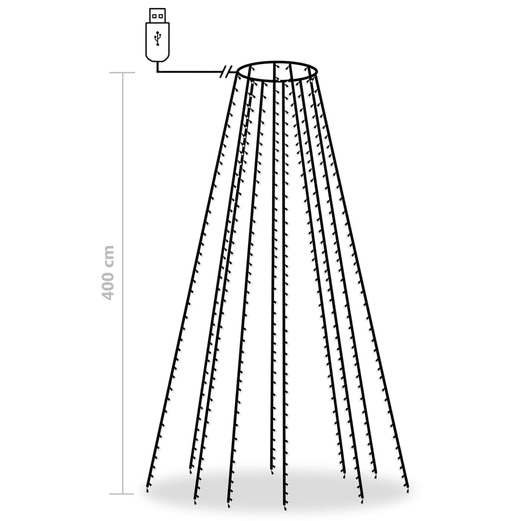 Kerstboomverlichting met 400 LED's koudwit net 400 cm is nu te koop bij PeponiXL, paradijselijk wonen!