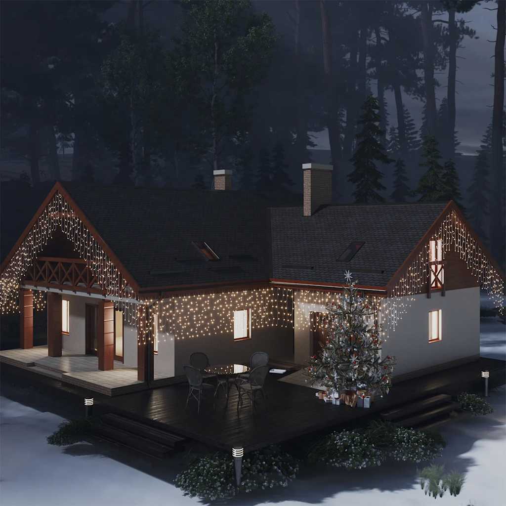 Lichtgordijn met 400 LED's en 8 functies 10 m warmwit is nu te koop bij PeponiXL, paradijselijk wonen!