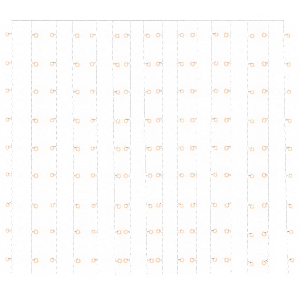 Lichtsnoergordijn met 300 LED's en 8 functies 3x3 m warmwit is nu te koop bij PeponiXL, paradijselijk wonen!