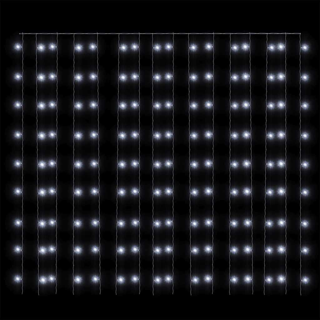 Lichtsnoergordijn met 300 LED's en 8 functies 3x3 m koudwit is nu te koop bij PeponiXL, paradijselijk wonen!