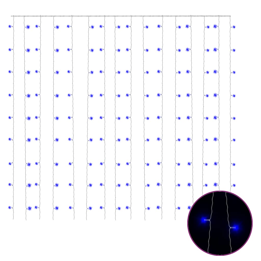 Lichtsnoergordijn met 300 LED's en 8 functies 3x3 m blauw is nu te koop bij PeponiXL, paradijselijk wonen!