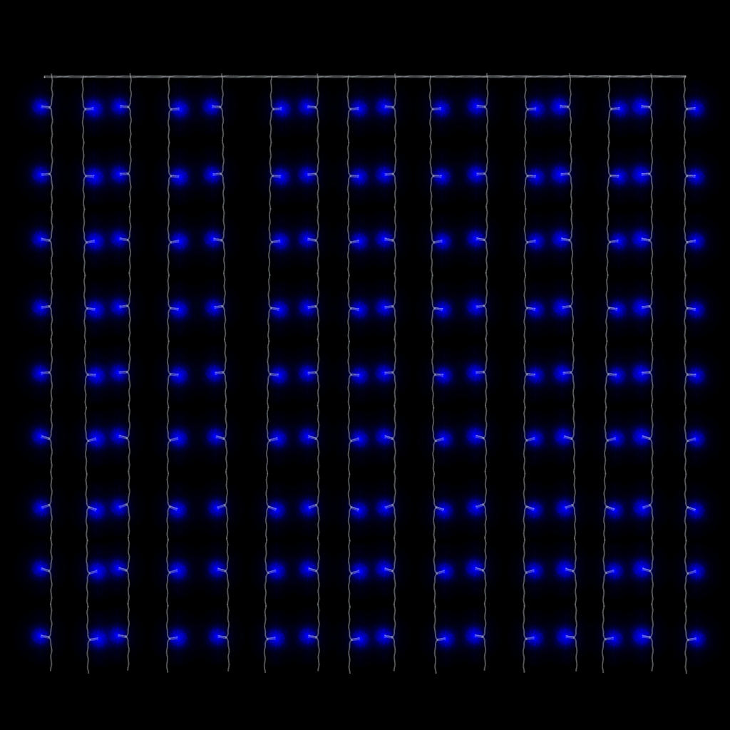 Lichtsnoergordijn met 300 LED's en 8 functies 3x3 m blauw is nu te koop bij PeponiXL, paradijselijk wonen!