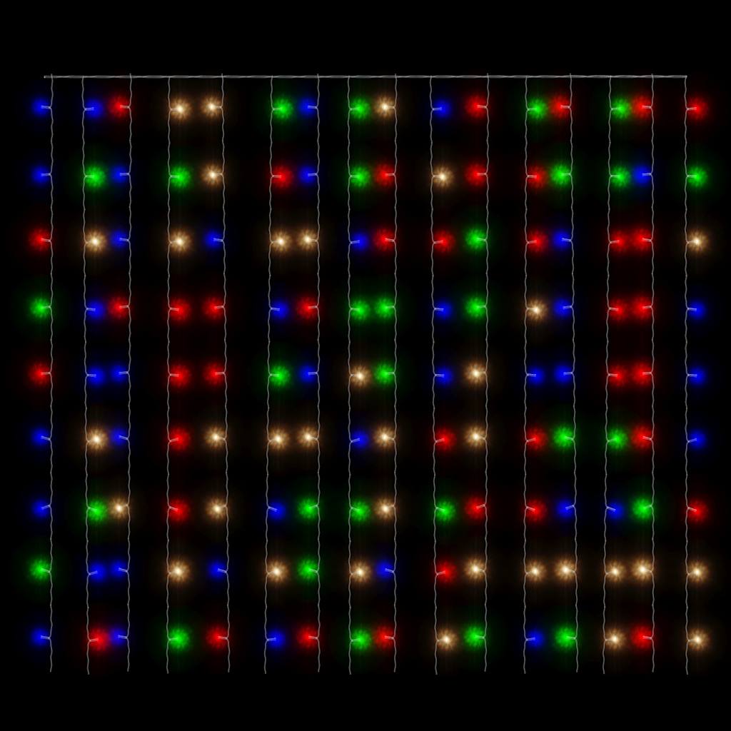 Lichtsnoergordijn met 300 LED's en 8 functies 3x3 m meerkleurig is nu te koop bij PeponiXL, paradijselijk wonen!