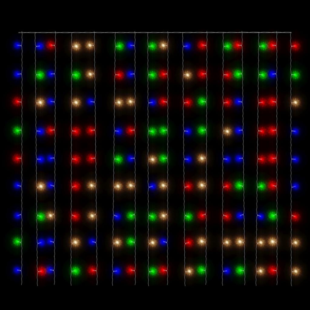 Lichtsnoergordijn met 300 LED's en 8 functies 3x3 m meerkleurig is nu te koop bij PeponiXL, paradijselijk wonen!