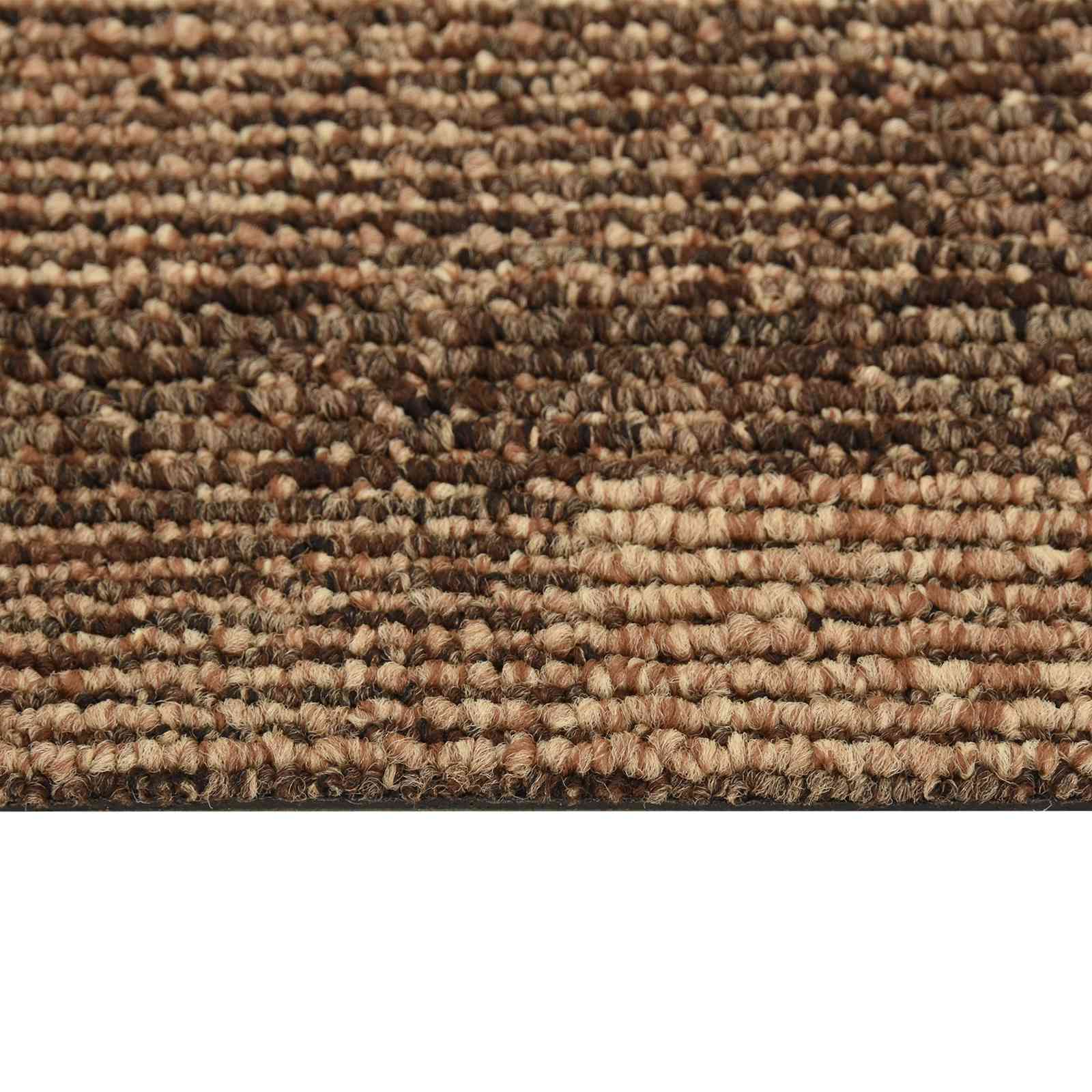 Vloertapijt 20 pcs Bruin 50 x 50 cm PP is nu te koop bij PeponiXL, paradijselijk wonen!